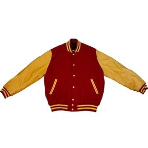 Vintage Varsity Baseball Leather Jacket